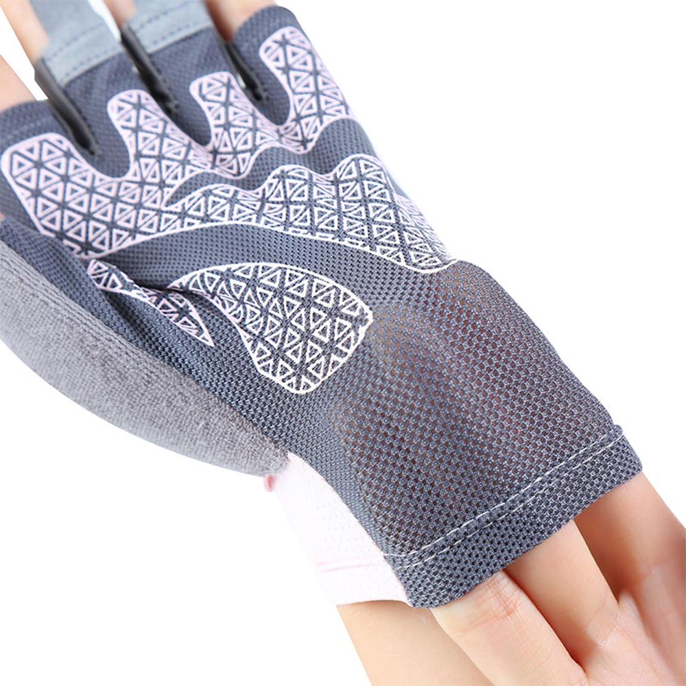 Outdoor Sports Half-finger Gloves No-slip Cotton Yoga Gloves Solid