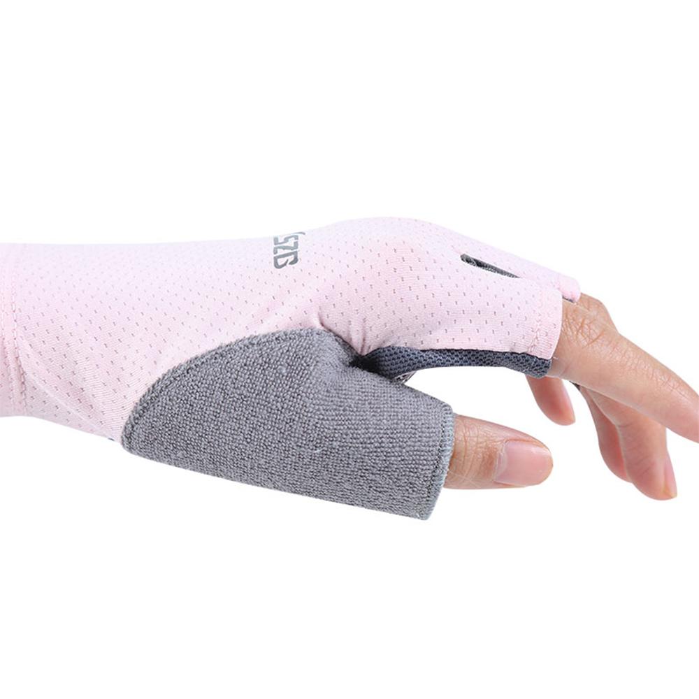 Outdoor Sports Half-finger Gloves No-slip Cotton Yoga Gloves Solid